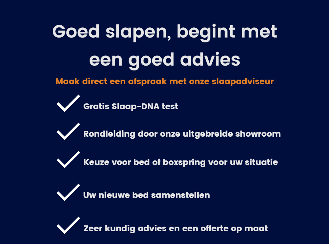 goed slapen begint met een goed advues