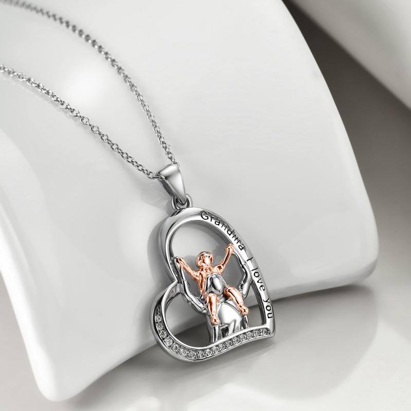 Grandma Necklace S925 Sterling Silver Gifts from Grandchildren