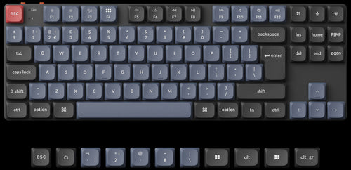 UK-ISO Layout Keychron K1 Pro QMK/VIA ultra-slim custom mechanical low profile keyboard