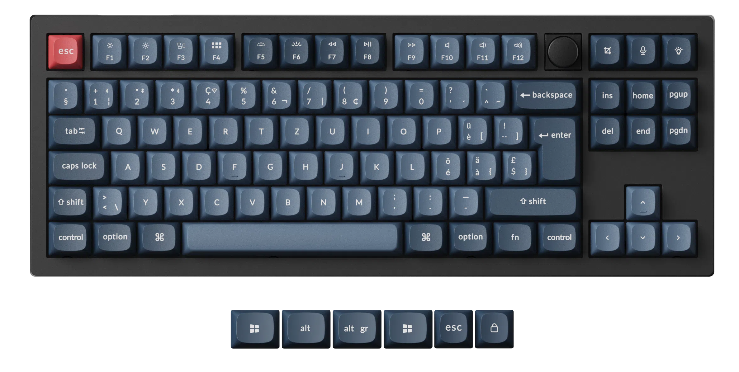 Swiss-ISO Layout Keychron V3 Max QMK/VIA Custom Mechanical Keyboard