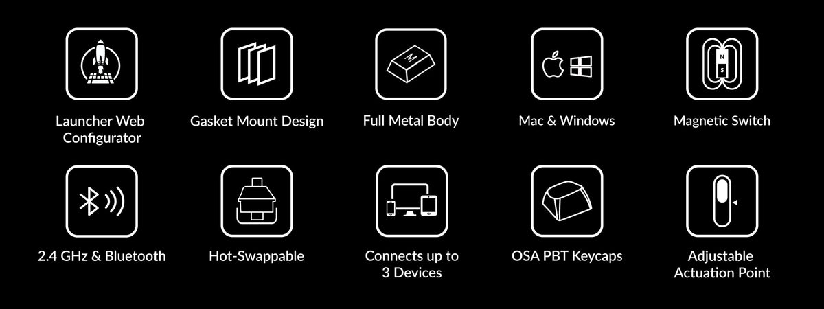 Features of Keychron Q1 HE Wireless QMK/VIA Custom Mechanical Keyboard