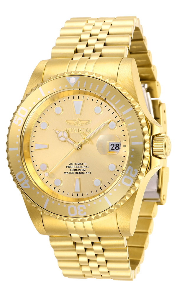 INVICTA - Invicta Pro Diver Automatic Men's Watch - 42mm, Gold (30096) - SPORT WATCHES INC