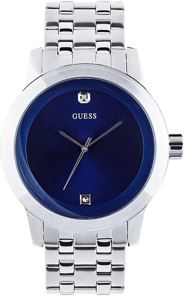 U11576G1 GUESS - INC Watch Silver-Tone US WATCHES and Diamond Dress SPORT Black -