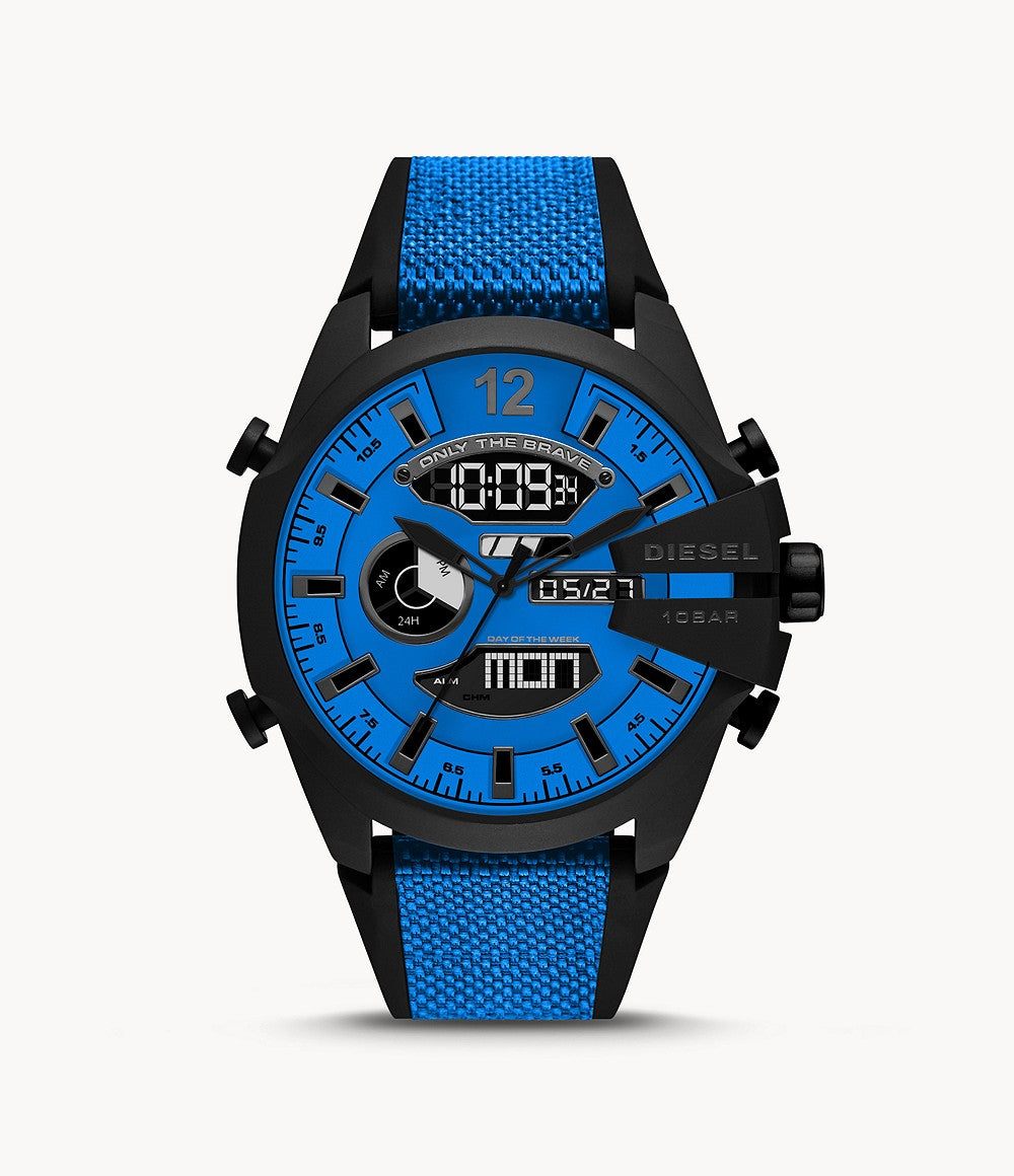 Latest Diesel Men's Mega Chief Analog-Digital Nylon and Silicone US WATCHES INC