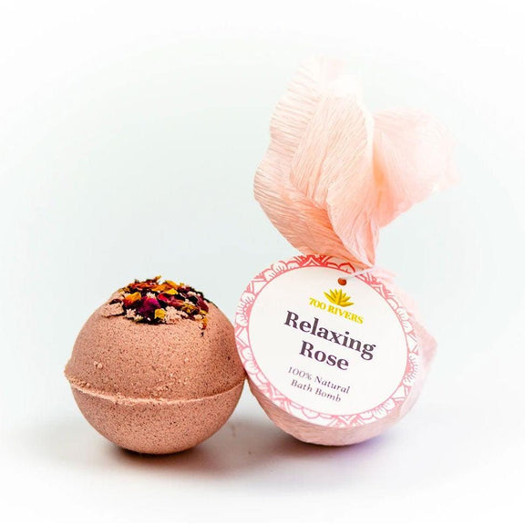 700 Rivers Organic and Gluten Free Relaxing Rose Bath Bomb