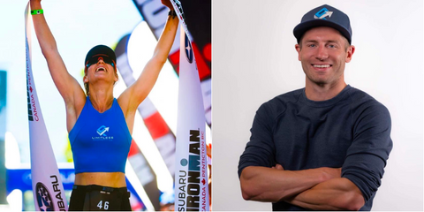 Jess Cullen, winner of Ironman Canada 2022, and Mark Cullen, founder of LP Endurance