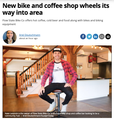 Flow State article in Guelph Today