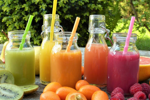 selection of juices good for gaming nutrition