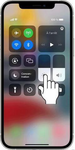 Control deslizante de brillo para eliminar la luz azul del iPhone