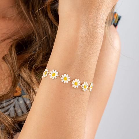 Pulsera Flores Margaritas Con Significado – Dulce Encanto ??