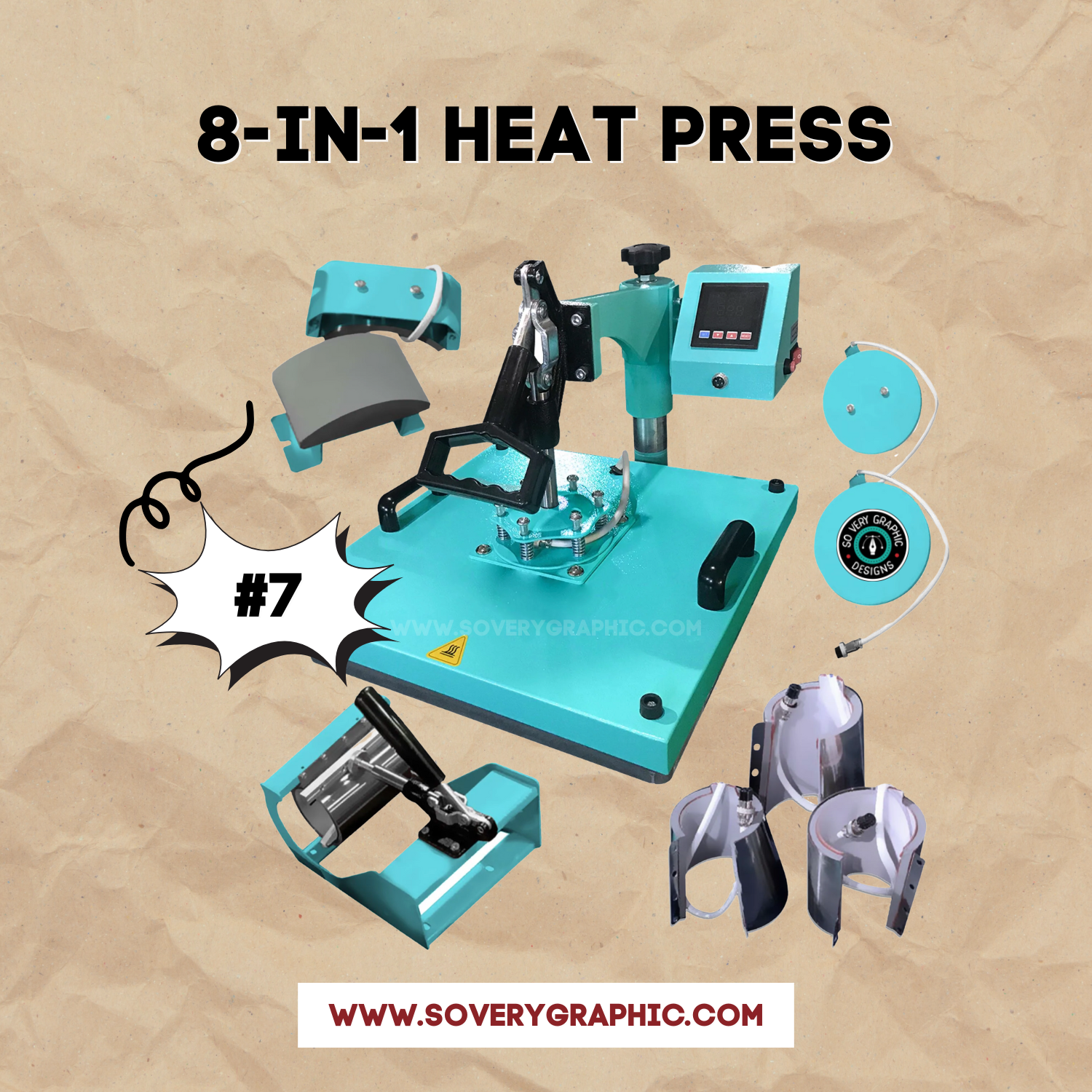 8 in 1 Heat Press The Ultimate Gift Guide for Creatives 2022 So Very Graphic
