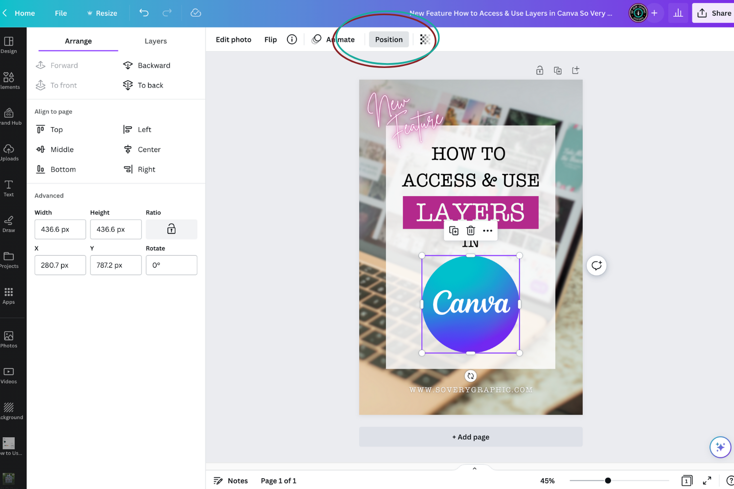 How to Access & Use the Layers Panel in Canva