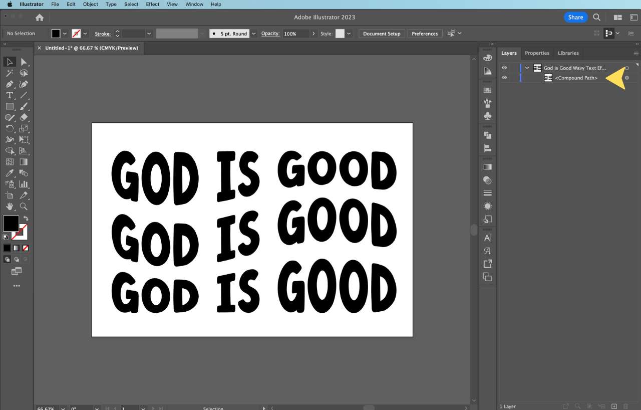 How to Turn Your Text Design Into an SVG Cut File Adobe Illustrator Tutorial d