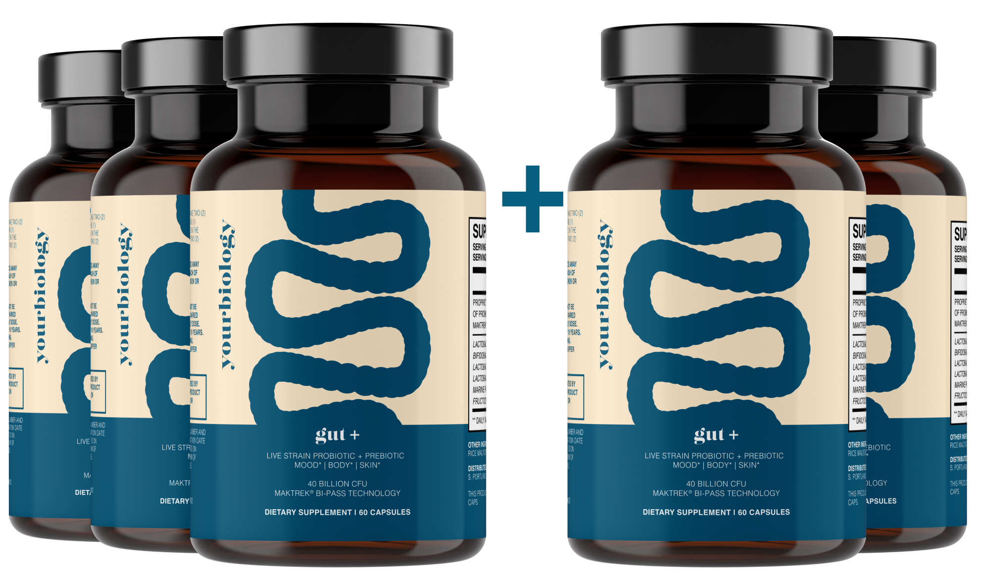 YourBiology Gut+ 3 Month Supply  + 2 Months | Subscribe & Save - YourBiology product image