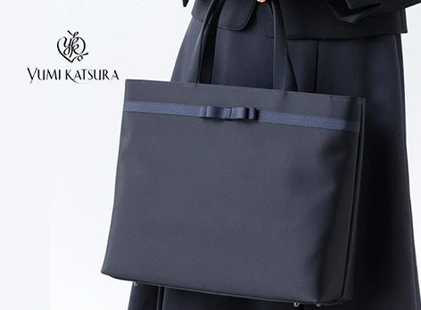 [For exams] [YUMI KATSURA] Dark blue tote bag for exams