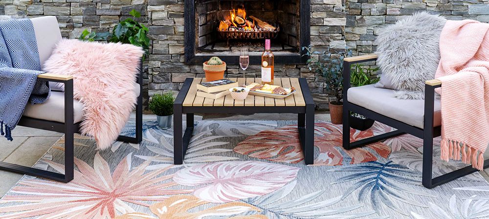 outdoor rug with outdoor furniture