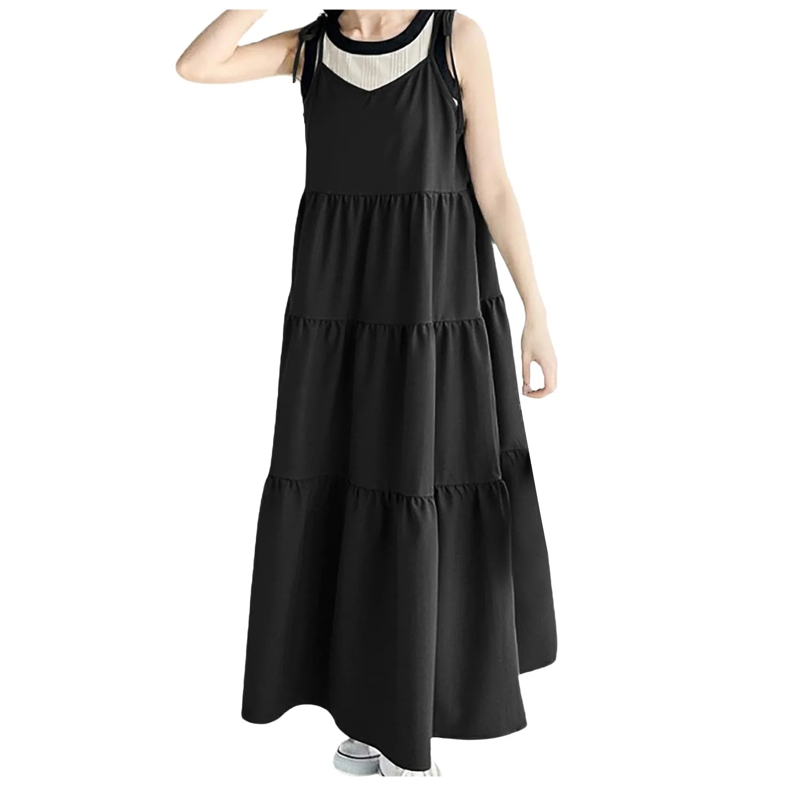 summer sweet women's knee-length dress with off-shoulder straps - Image 6