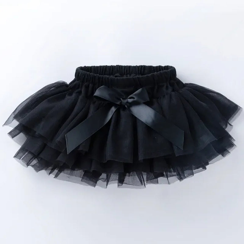Soft Tutu Skirt Shorts for Baby Girls - Elastic Waist Bowknot Patchwork - Image 12