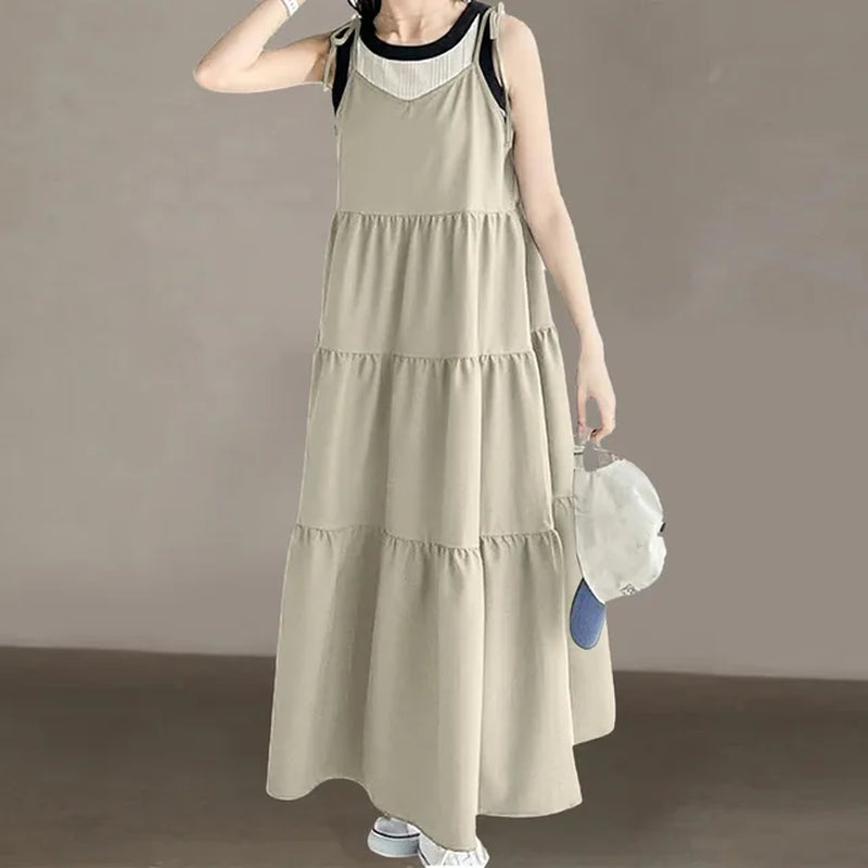 summer sweet women's knee-length dress with off-shoulder straps - Image 6