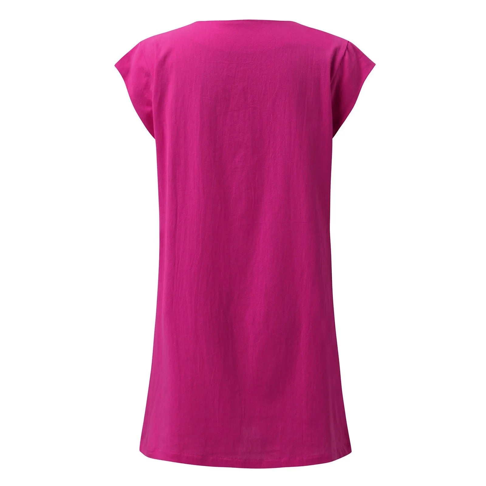 Sleeveless Linen Cotton Blend Casual Sundress for Women - Image 7
