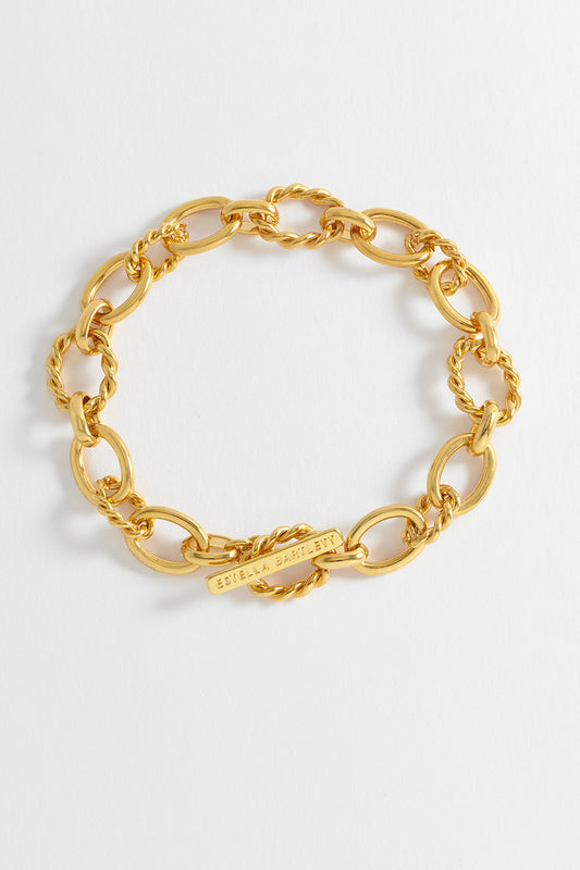 Alanis | Stainless Steel, 18k Gold-Plated Chunky Chain Link Bracelet –  Paulina and Co. Jewelry