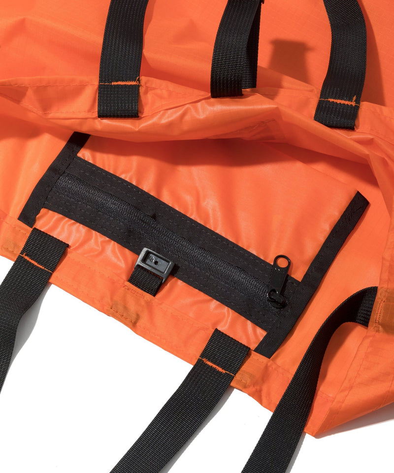 Packable Tote - Orange/Black
