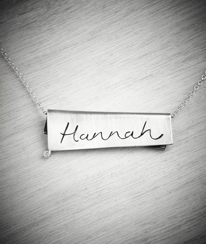 Emma White - name plate necklace