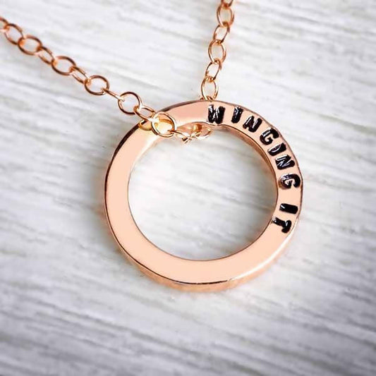 Personalised Secret Zodiac Circle Necklace | Posh Totty Designs