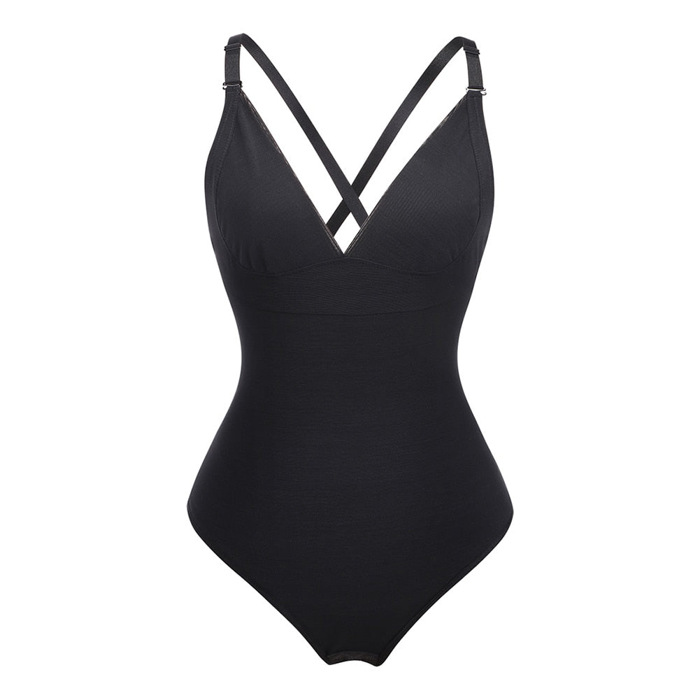 PLIE Perfect Deep Bodysuit Shapewear for Women, Deep Cleavage Leotard,  Extra Fine Fabric, Plunging Back, Butt Lifting Effect Black Small Black :  Clothing, Shoes & Jewelry 