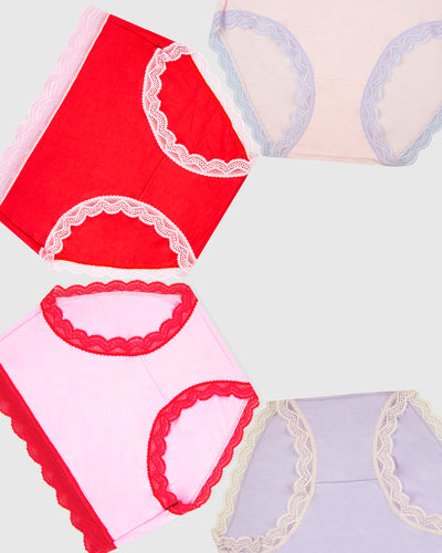 High Rise Brief - Raspberry Pointelle Knit  TENCEL™ Underwear – Stripe &  Stare USA