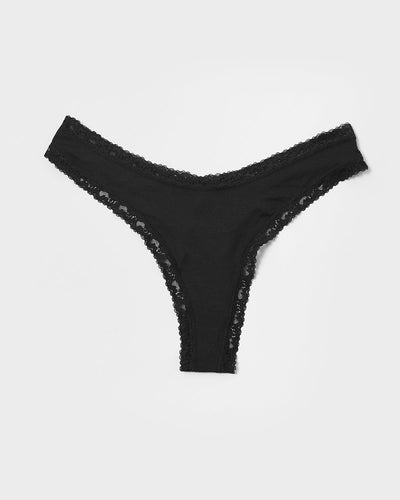 Thong - Hot Pink  Sustainable TENCEL™ Lace Underwear – Stripe & Stare