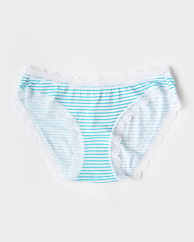 Candy Color Stripe Ladies Panties Cotton Large Size Women's