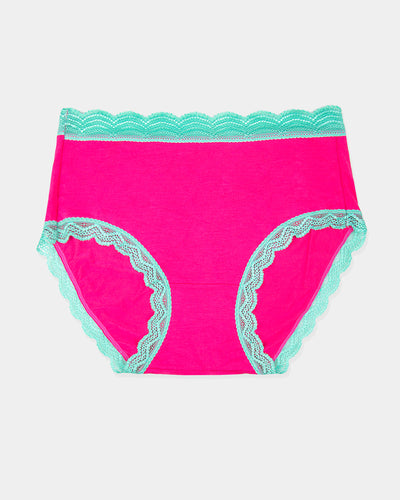 Ribbed modal & cotton brief [Fuchsia] – The Pantry Underwear