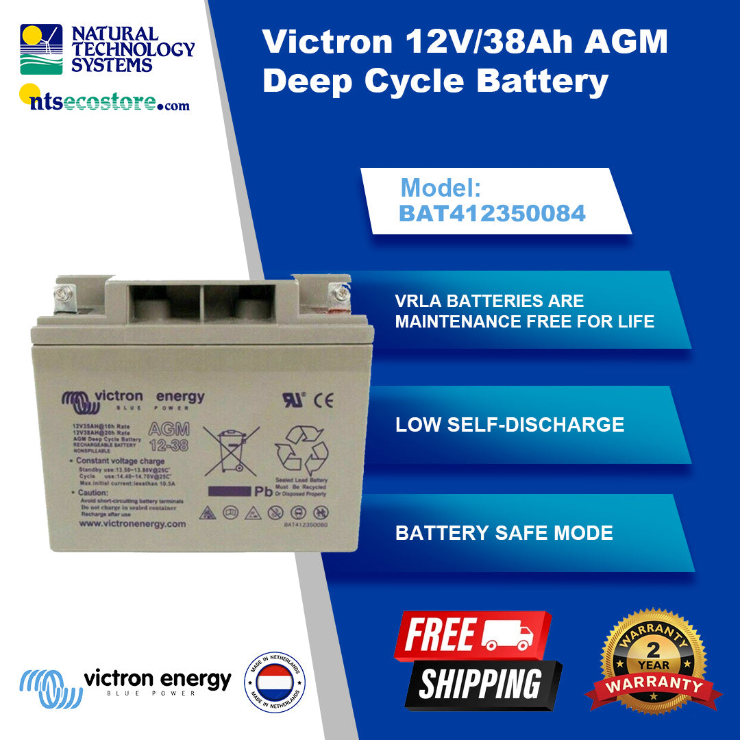 Victron 12V/90Ah AGM Deep Cycle Battery with M6 (BAT412800085)