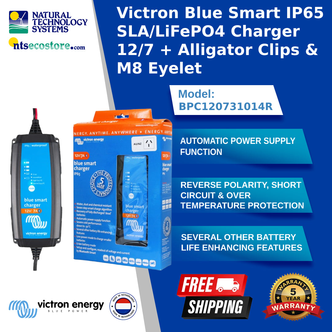 12V 15A - Victron Energy Blue Smart IP65 LiFePO4 + Multi Chemistry