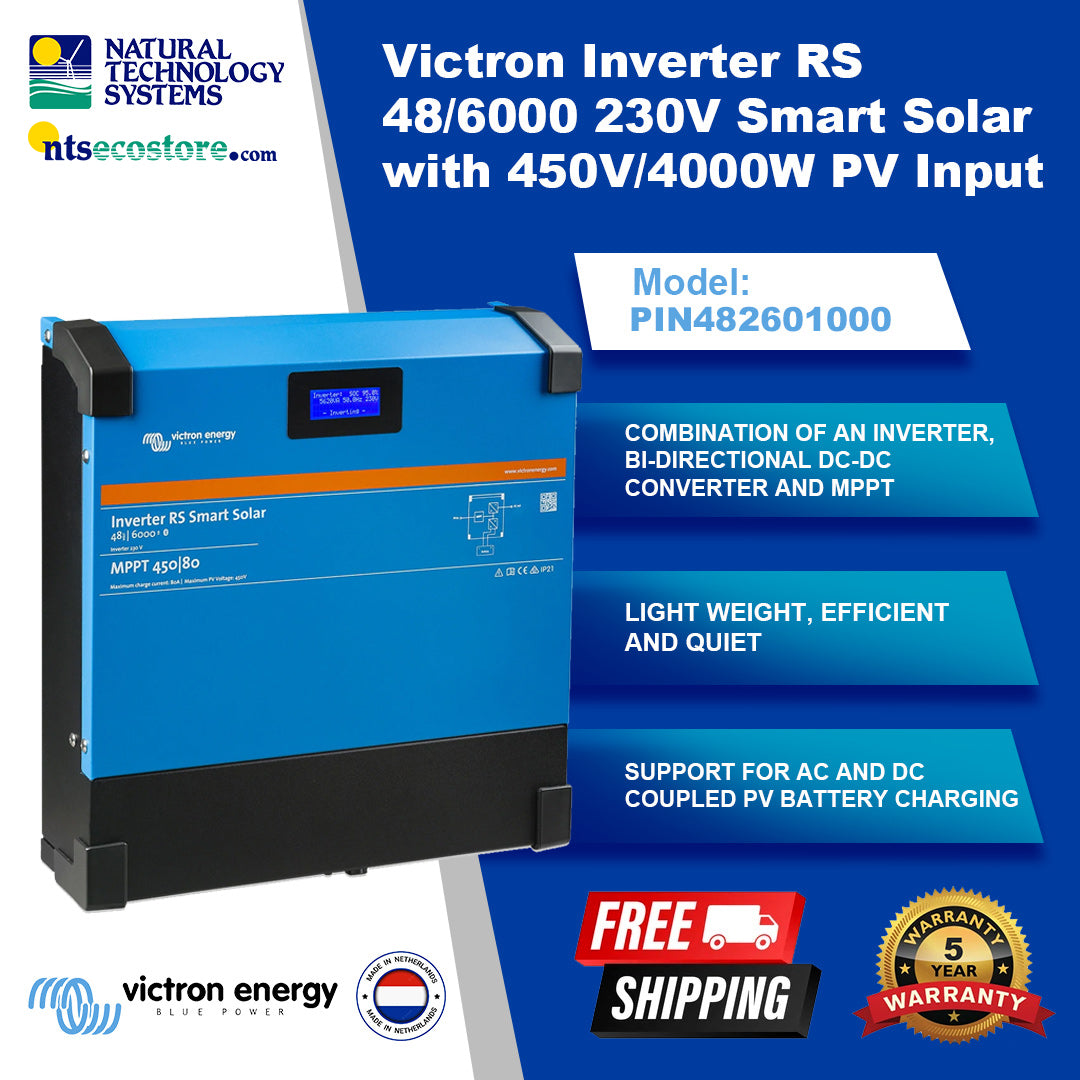 Victron Energy RS 48V 6000 230V Hybrid Inverter & Smart Solar MPPT