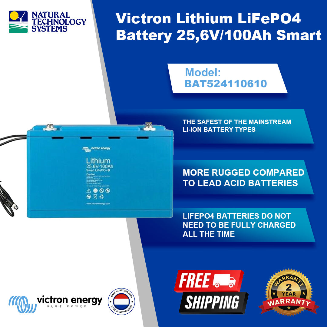 Batería LiFePO4 Victron 25.6V-200Ah Smart-a – BAT524120610