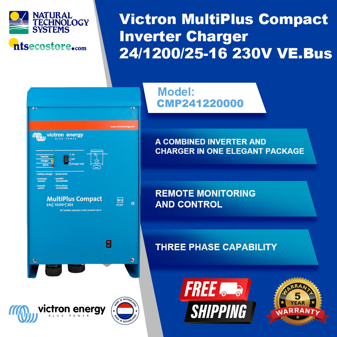Victron MultiPlus Inverter Charger Compact 12/2000/80-30 CMP122200000