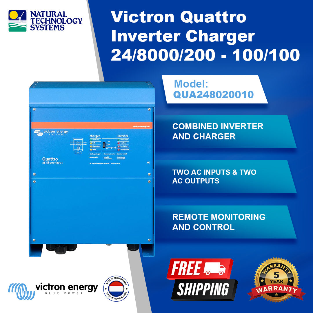 Wechselrichter/Ladegeräte Quattro 24/8000/200-100/100 - Swiss-Victron