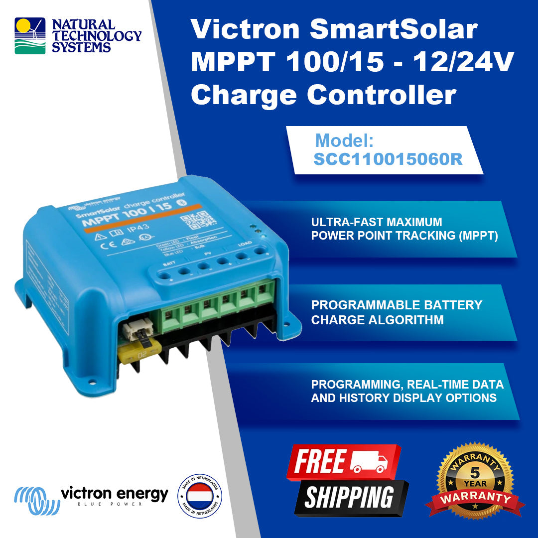 Victron SmartSolar MPPT 12/24V Charge Controller Available in 4 Model