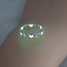 Load image into Gallery viewer, Luminous Heart Ring Glow In Dark for Women
