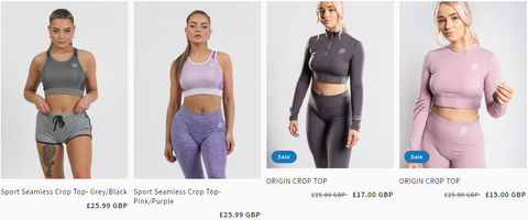 buy online women's gym crop tops