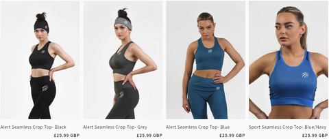 buy online women's gym crop tops