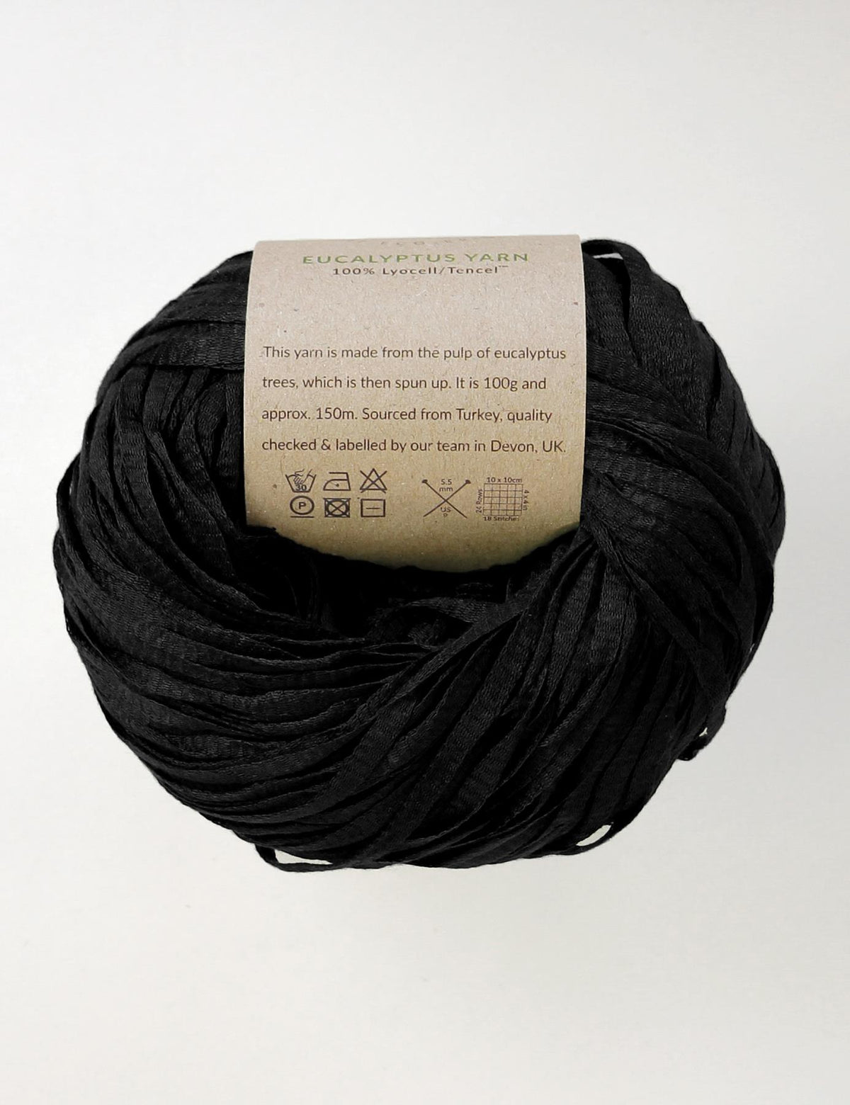 Jacob Wool Yarn, Natural Color Black - Brush Creek Wool Works