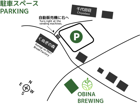 Obina Brewing Parking Map