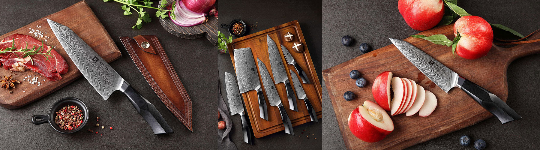 Damascus Kitchen Knives B32 Series Build Your Own Bundle