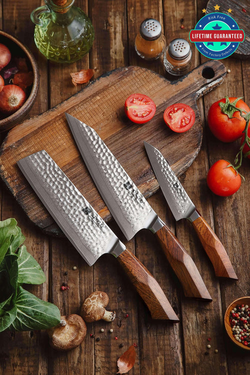XINZUO Cleaver Knife Chef's Layer 73 W with Steel Knife Vegetable Damascus  Knife, 7.5 Powder Slicing Meat Core Inch, Multifunction Olive Steel Chinese 