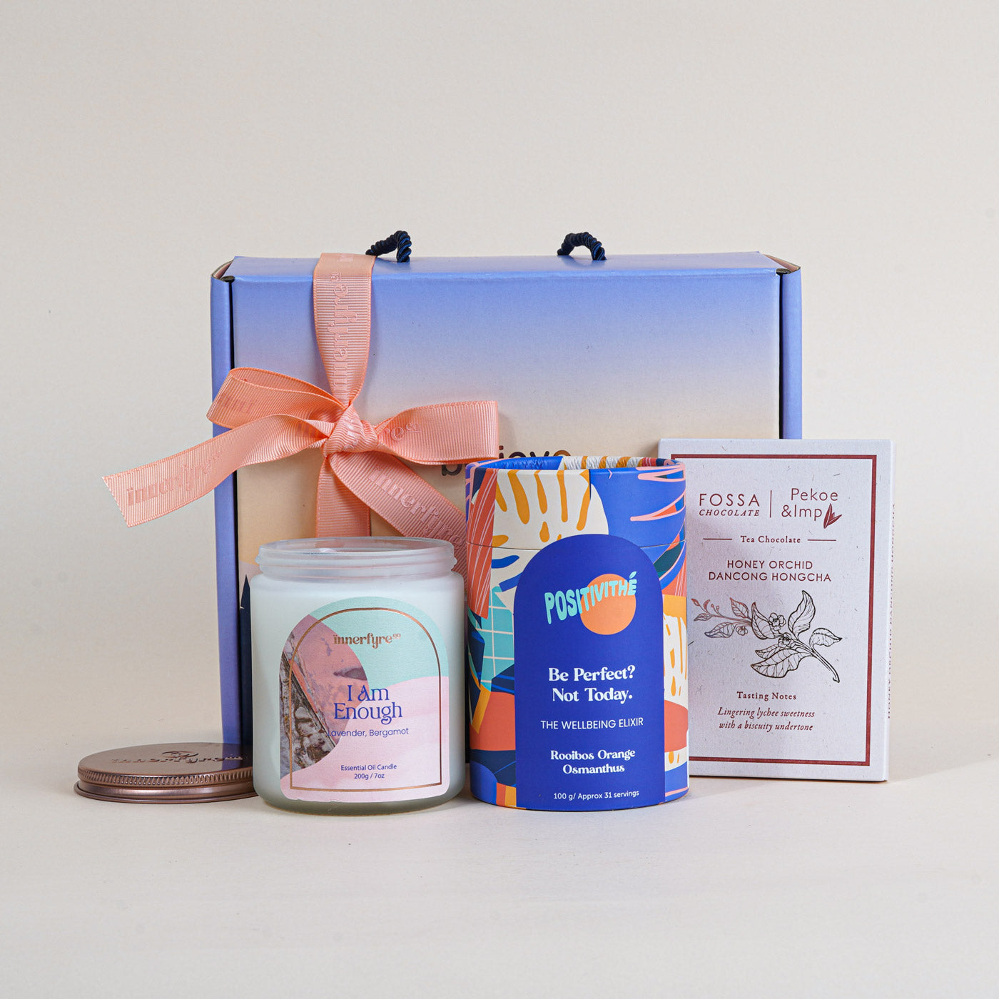 Positivity + Sweet Treats Bundle  ENOUGH Candle, Tea & Chocolate.jpg__PID:63d6e19a-eec2-432b-a0ea-47811ea02a03