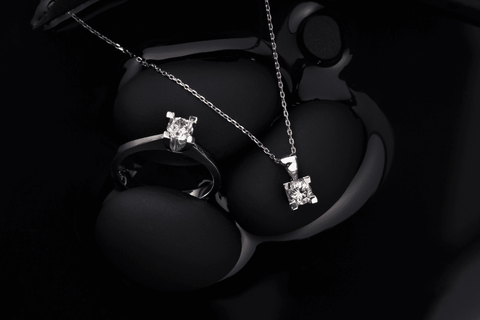 custom diamond ring and necklace with pendant