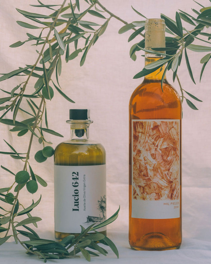 aceite de oliva y vino natural